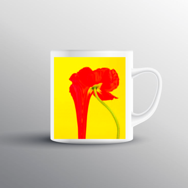 Yellow Background Printed Mug