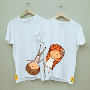 Cute Couple's Printed Combo Round Neck T shirt