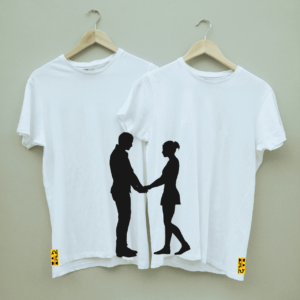 Couple's Romantic Combo Round Neck White T shirt