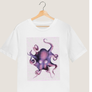"Psychedelic Octopus" Printed T shirt