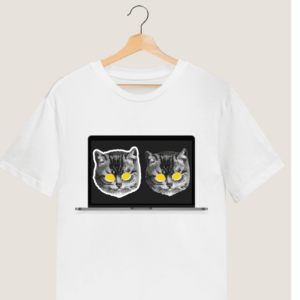 "Two Cats" Printed T shirt