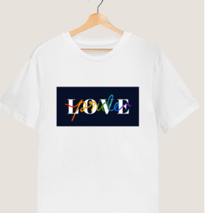 LGBTQ "Pride Love" Printed T shirt. #lgbtq