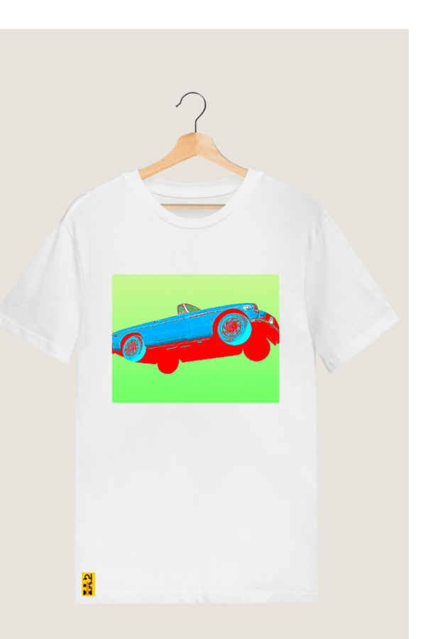 Men's Funky "Flying Psy Car" Printed T shirt
