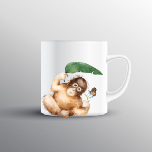 Cute monkey Printed Mug