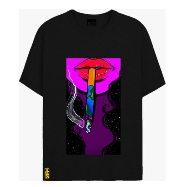 "Psychedelic cartoon boss lady " Printed T shirt