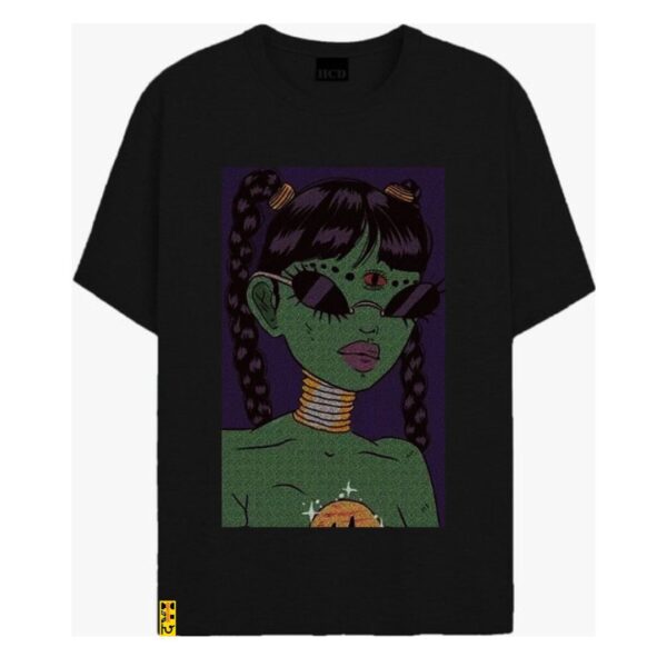 "Psychedelic alien" Printed T shirt