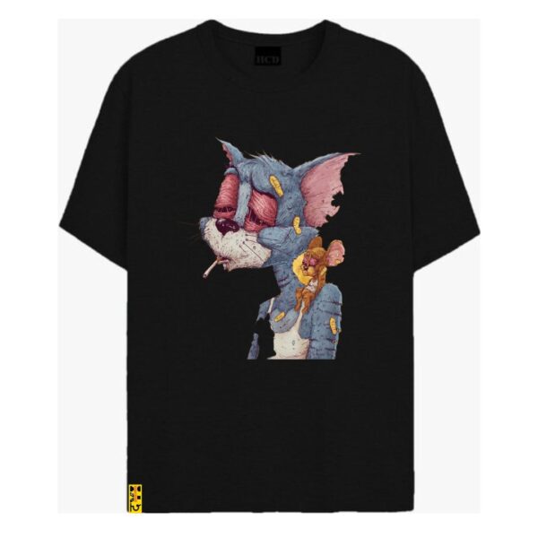 " old tom and jerry " Printed T shirt