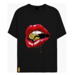 Classic "Red Lips & Bullet" Printed T shirt