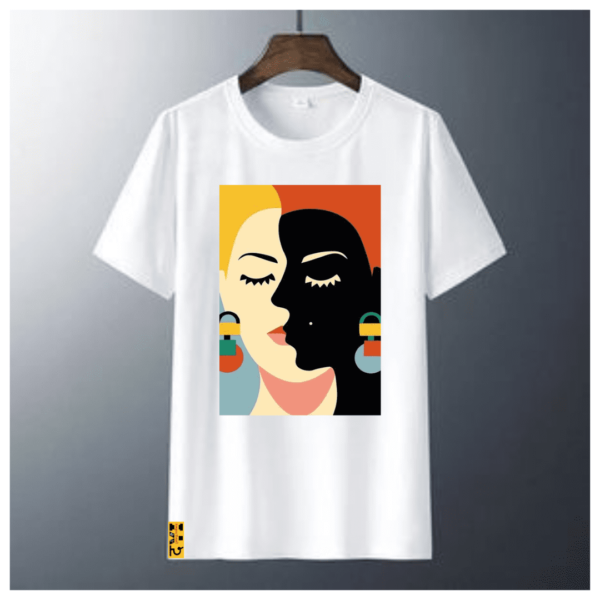 DOUBLE FACED LADY PRINTED T SHIRT