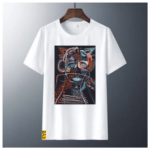 WHITE ABSTRACT PAINTING T SHIRT