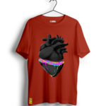 "Psychedelic black heart Printed T shirt