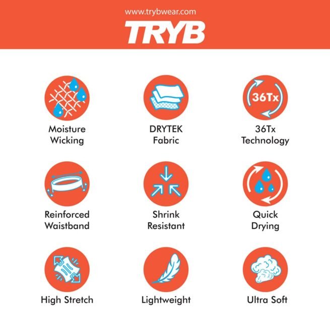 Buy TRYB Mens Sport Performance Stretch Underwear Quick Dry