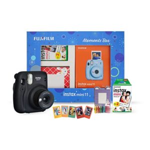 Fujifilm Instax Mini 11 Instant Camera (Charcoal Grey) Moments Box with 20 Shots