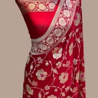 Banaras Semi Georgette Silk Weaved Saree