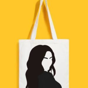 Reusable Tote Bags|100% Organic Cotton Bag | Multi-Purpose Bag| Lady printed | Stylish Bag