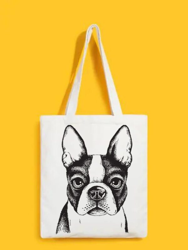 Reusable Tote Bags|100% Organic Cotton Bag | Multi-Purpose Bag| Dog printed | Stylish Bag