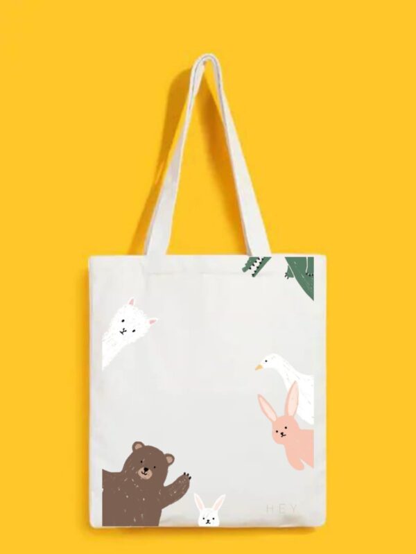 Reusable Tote Bags|100% Organic Cotton Bag | Multi-Purpose Bag| Animals printed | Stylish Bag