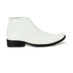 Generic Men's White Color Leatherette Material  Casual Boots