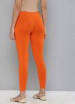 Generic Women's Cotton Leggings (Color:Orange)