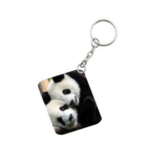 Generic Pack Of 3_ Panta One Side Printed Rectangle Designer Keychain (White)