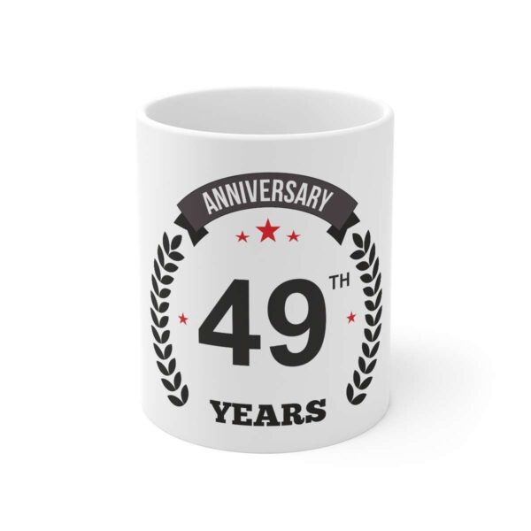 Generic Ceramic 49th Anniversary Printed Coffee Mug (Color: White, Capacity:330ml)