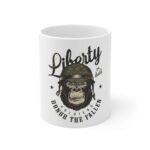 Generic Ceramic Gorila Desing Printed Coffee Mug (Color: White, Capacity:330ml)