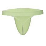 Men's Nylon String Side Briefs Underwear (Wild Green)