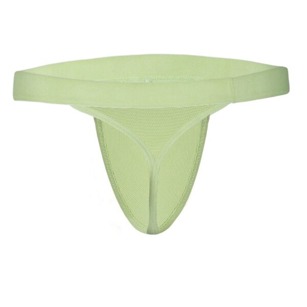 Men's Nylon String Side Briefs Underwear (Wild Green)