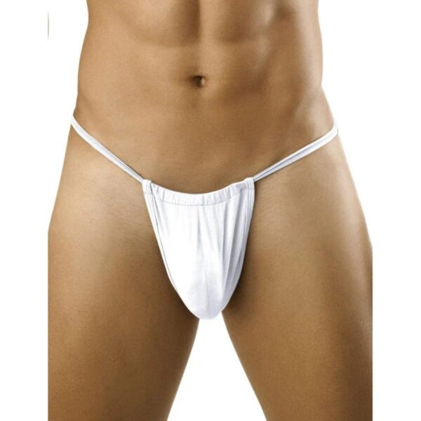 Men's Cotton Spandex G String Pouch Underwear Underwear (White)
