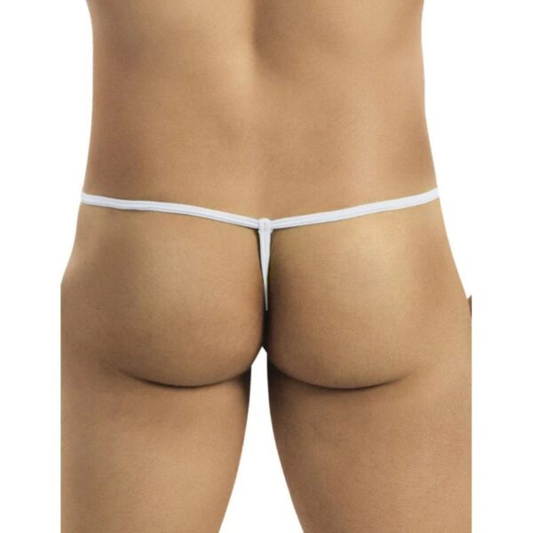 Men's Cotton Spandex G String Pouch Underwear Underwear (White)