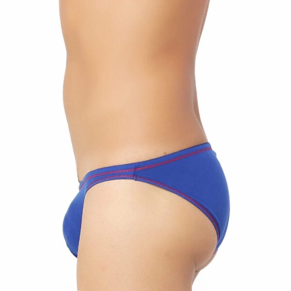 Men's Cotton Spandex Hip Cut Briefs Underwear (Blue)