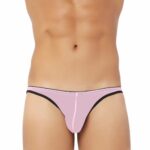 Men's Mesh Power Net Transparent Sexy Brief Underwear (Pink)
