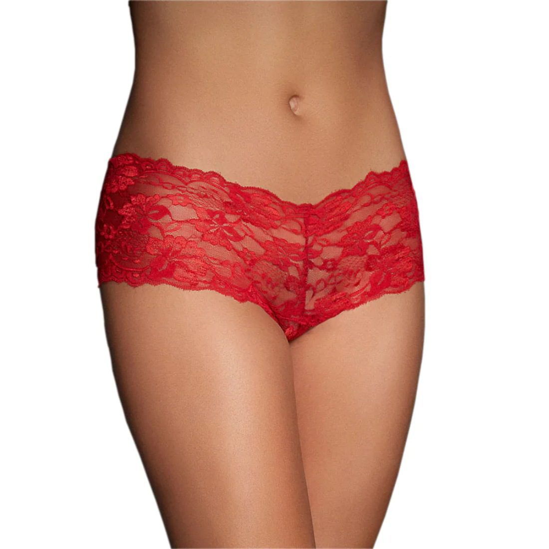 Generic Women's Lace Mid Waist Hipster Lace Panty IN INDIA