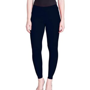 Generic Women's Cotton Stretchable Skin Fit Ankle Length Leggings (Navy Blue)