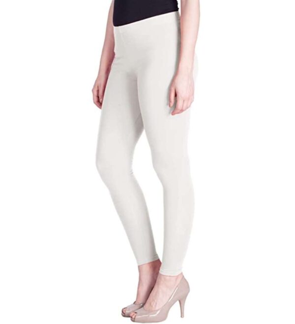 Generic Women's Cotton Stretchable Skin Fit Ankle Length Leggings (White)