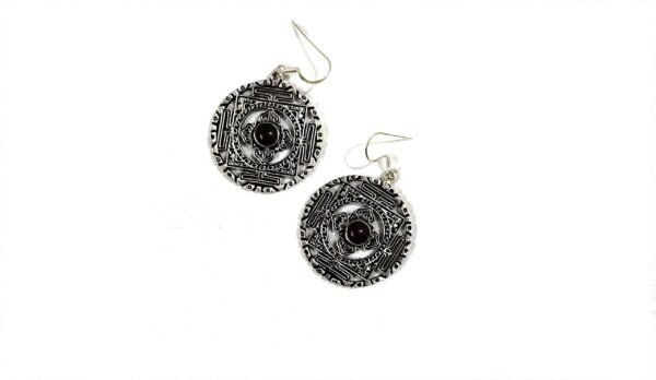 Labradorite Tibetan Mandala Silver Jewelry Set