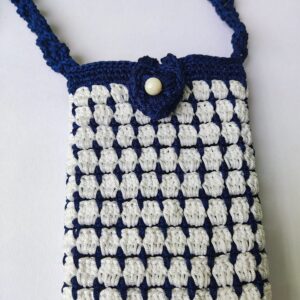Handwoven Crochet Mobile Pouch.