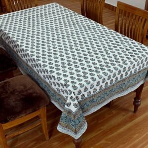 White Handmade Table Cover Natural Linens Table Cover Indian Cotton Table Linens (8)
