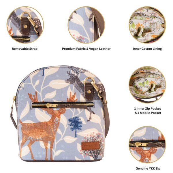 Deer Motif Crossbody Designer Bag