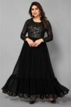 Generic Women's Sequence Work Georget Long Gown (Black)