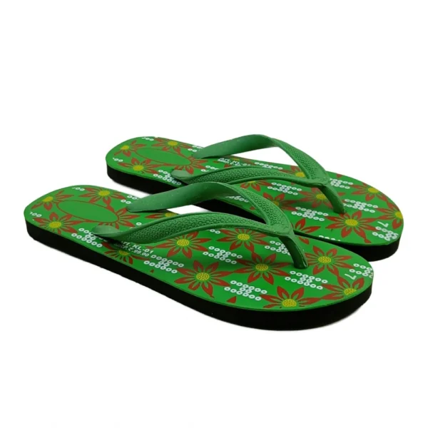 Generic Unisex Printed Lightweight Flip-Flop Hawai Slipper (Green)