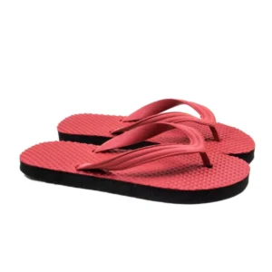 Generic Unisex Textured Lightweight Flip-Flop Hawai Slipper (Red)