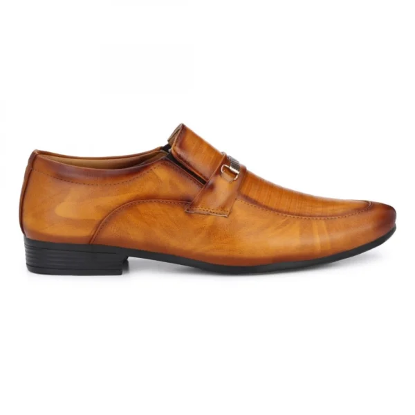 Generic Men Tan Brown Color Nappa Leather Material  Casual Formal Shoes