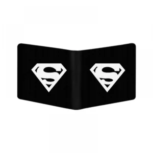 Generic Superhero Design Black Canvas, Artificial Leather Wallet