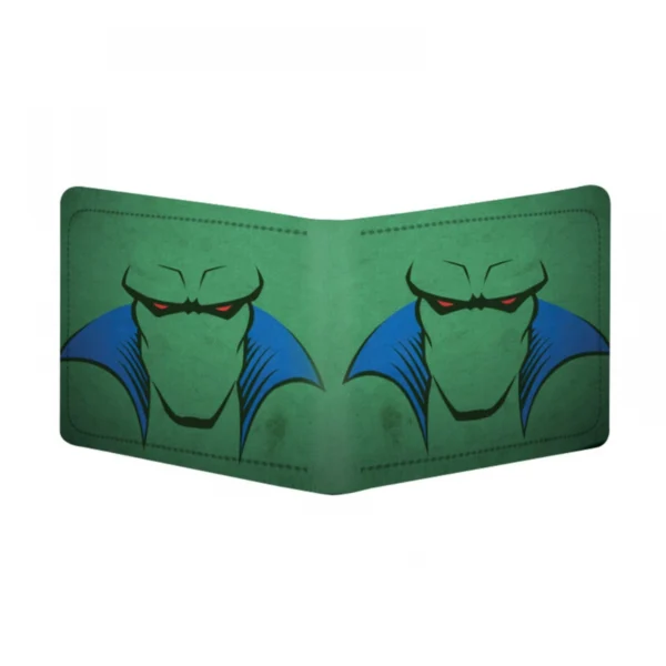 Generic Superhero Design Green Canvas, Artificial Leather Wallet