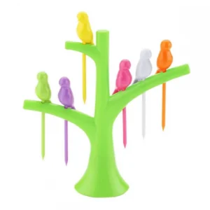 Pack Of_10 Bird Fork Dazzling Colors (Color: Assorted)
