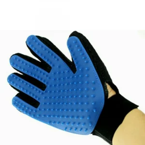 Pack Of_2 True Touch 5 Finger Deshedding Glove (Color: Assorted)