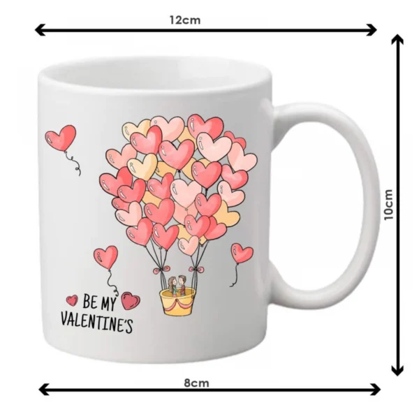 Generic Be My valentine Printed Ceramic Coffee Mug (Color: White, Capacity: 350ml)