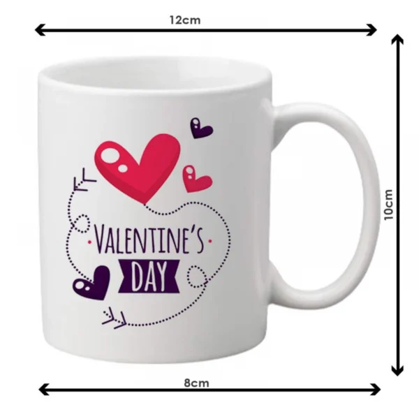Generic Valentine's Day Printed Ceramic Coffee Mug (Color: White, Capacity: 350ml)