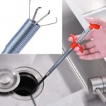 Metal Wire Brush Hand Kitchen Sink Cleaning Hook Sewer Dredging Device Spring Pipe Hair Dredging Tool (Color: Assorted)